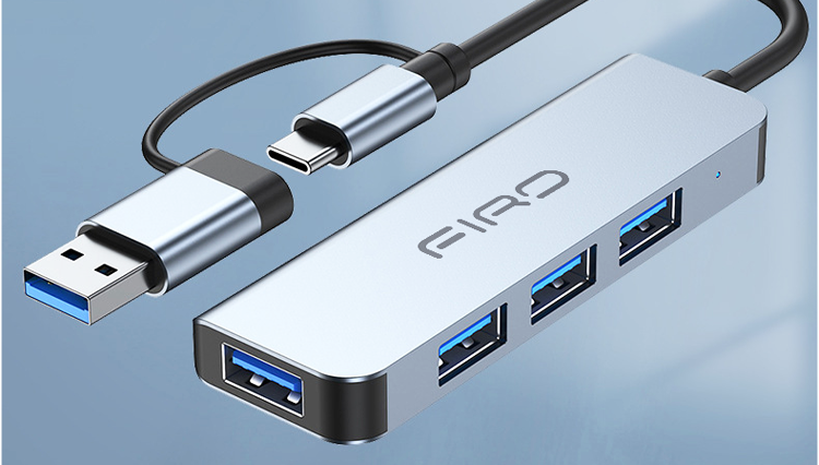 HUB Type C FIRO  - HUB USB 3.0 FIRO - Bộ Chia Cổng USB FIRO - HUB FIRO - Hub Type C Adapter 4in1 - Hàng Chính Hãng FIRO