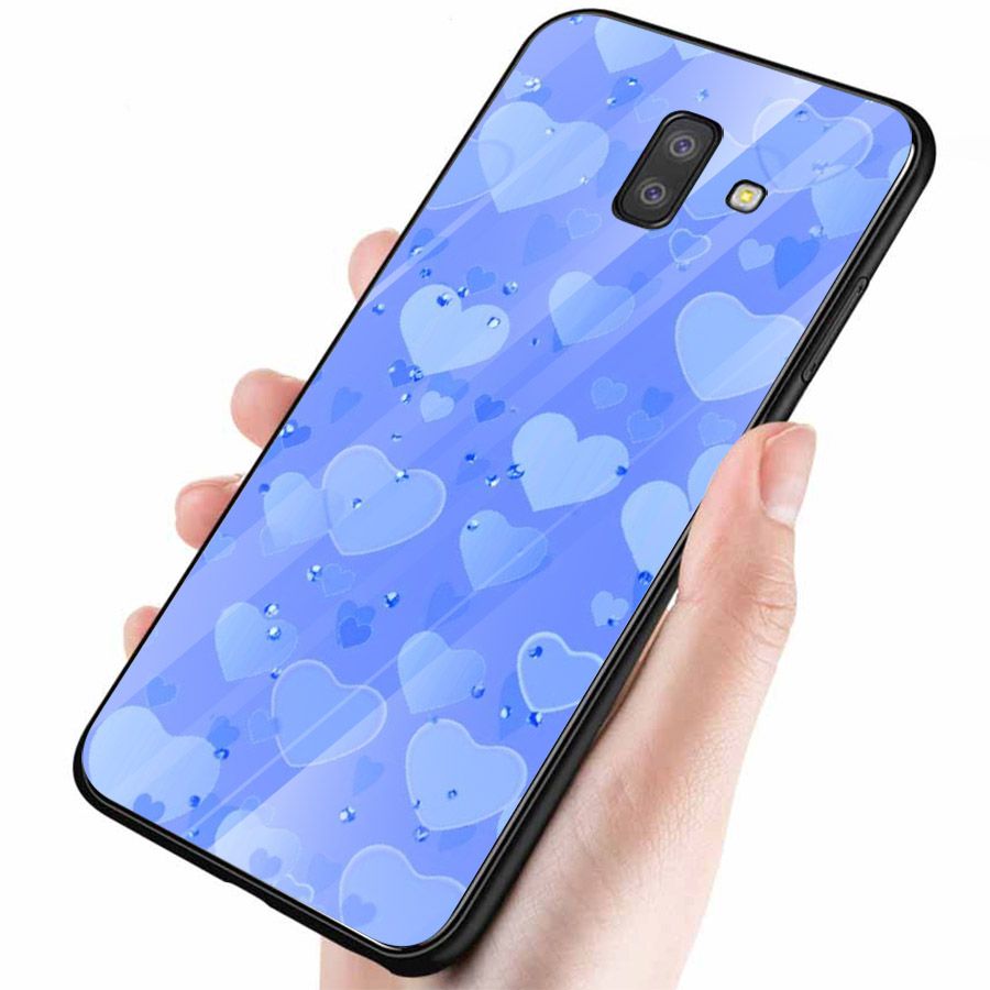 Ốp kính cường lực cho điện thoại Samsung Galaxy J6 - trái tim tình yêu MS LOVE005