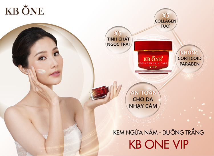 Kem Dưỡng Ngừa Mụn Trắng Da Kb One Vip Đỏ (50g)