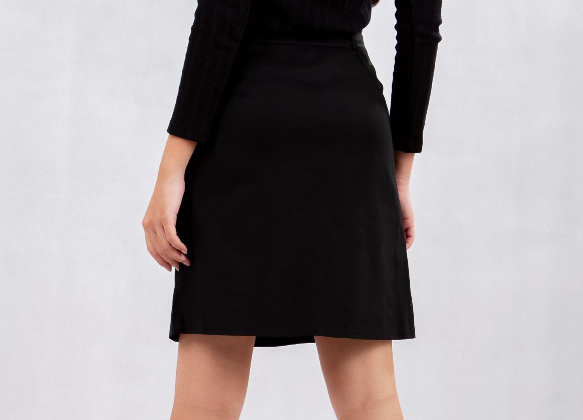 Chân Váy Midi Nữ Kass Kaki Cài Nút