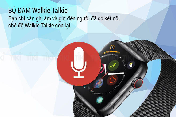 Đồng Hồ Thông Minh Apple Watch Series 4 GPS + Cellular 44mm, Stainless Steel - Milanese Loop