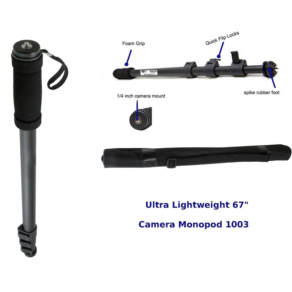 Chân Máy Ảnh Monopod Nhôm SLR DSLR W1003 Tiki