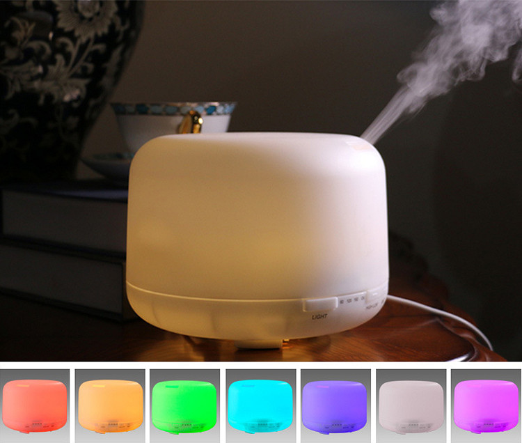 Máy khuếch tán tinh dầu hình trụ trắng 300ml N'Farm NF2030