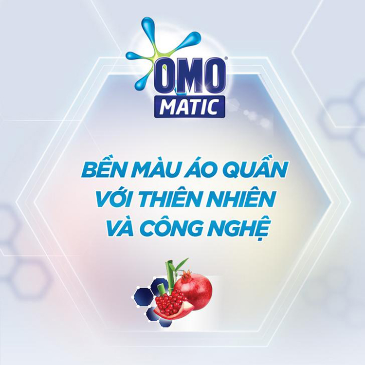 Nước Giặt OMO Matic Bền Đẹp Lựu Và Tre Cho Máy Giặt Cửa Trước (2.3kg/Túi)