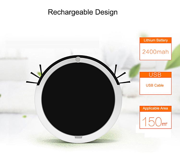 Household Rechargeable Smart Vacuum Cleaner Movable Floor Sweeper Cleaning Tool Intelligent Automatic Sweeping Robot