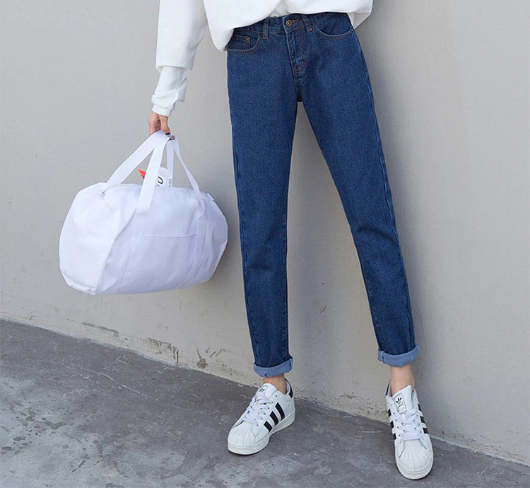 Quần Jeans Baggy Nữ Trơn