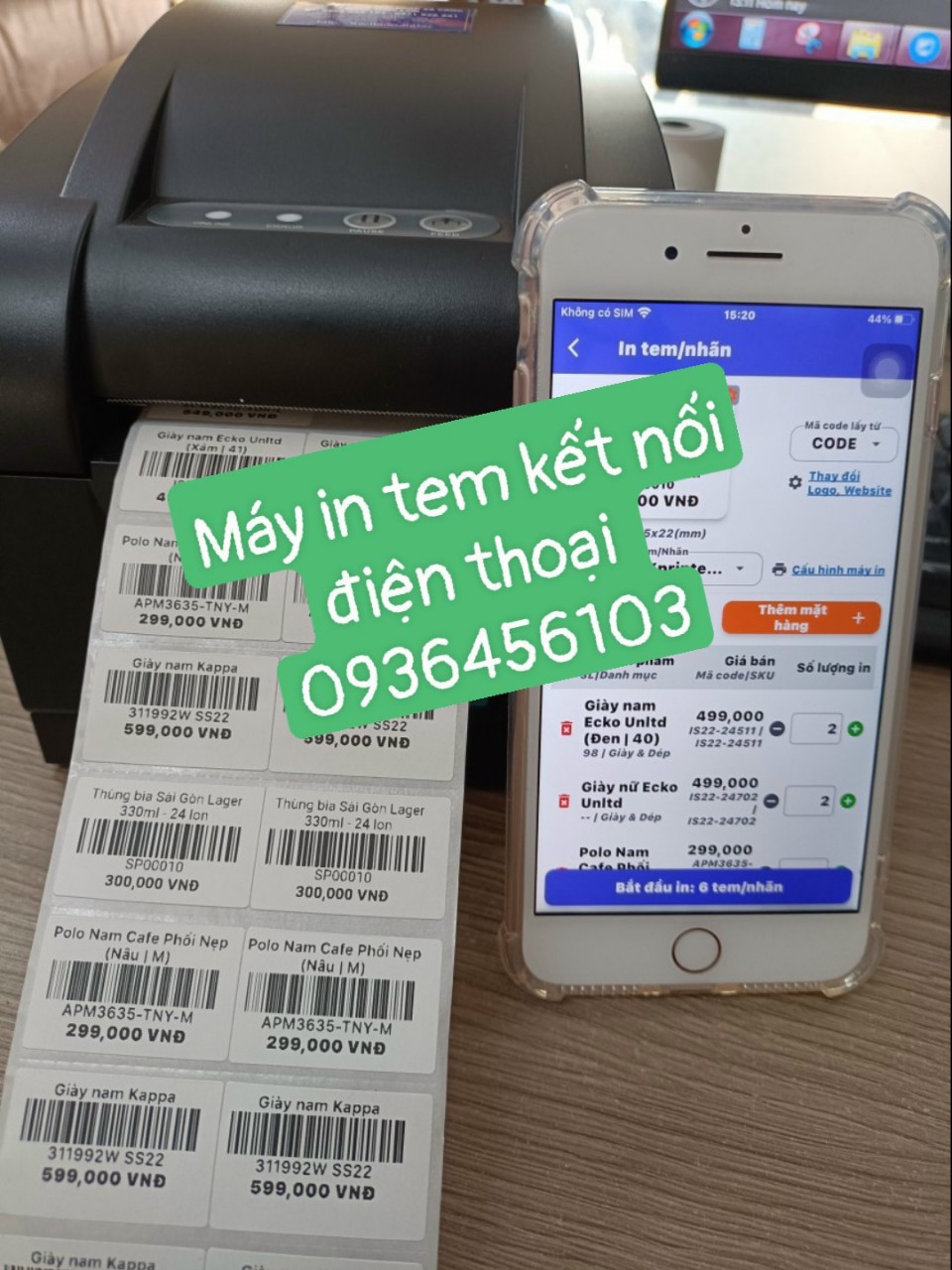 Máy in tem nhãn và in hóa đơn Xprinter XP-350BM- Hàng Nhập Khẩu