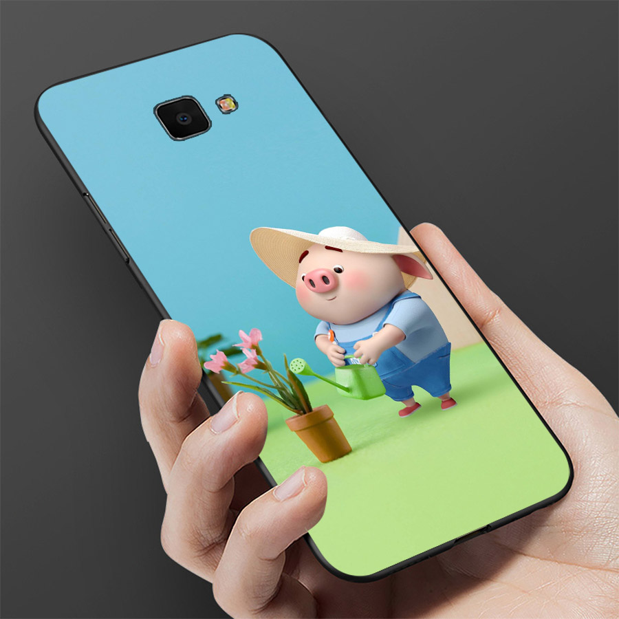 Ốp lưng cứng viền dẻo dành cho điện thoại Samsung Galaxy A7 2017 - Heo Thiên Thần Dễ Thương MS HTTDD012
