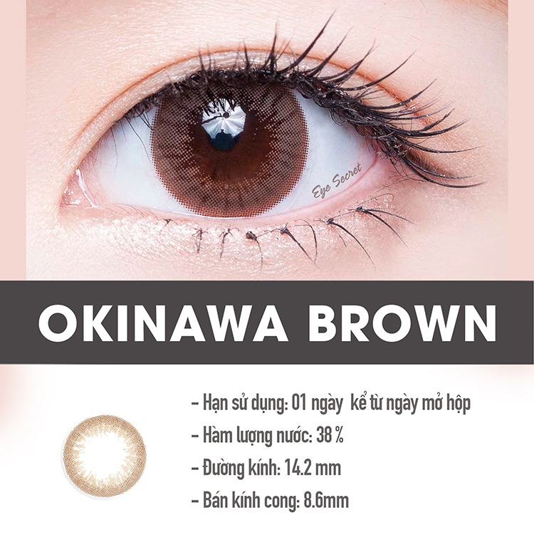 Cặp Kính Áp Tròng Dùng 1 Ngày Eye Secret KM1N - Okinawa Brown