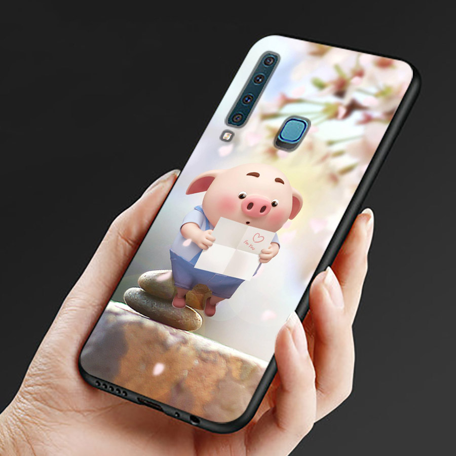 Ốp lưng cứng viền dẻo dành cho điện thoại Samsung Galaxy A30 - Heo Dễ Thương MS HDTDD122