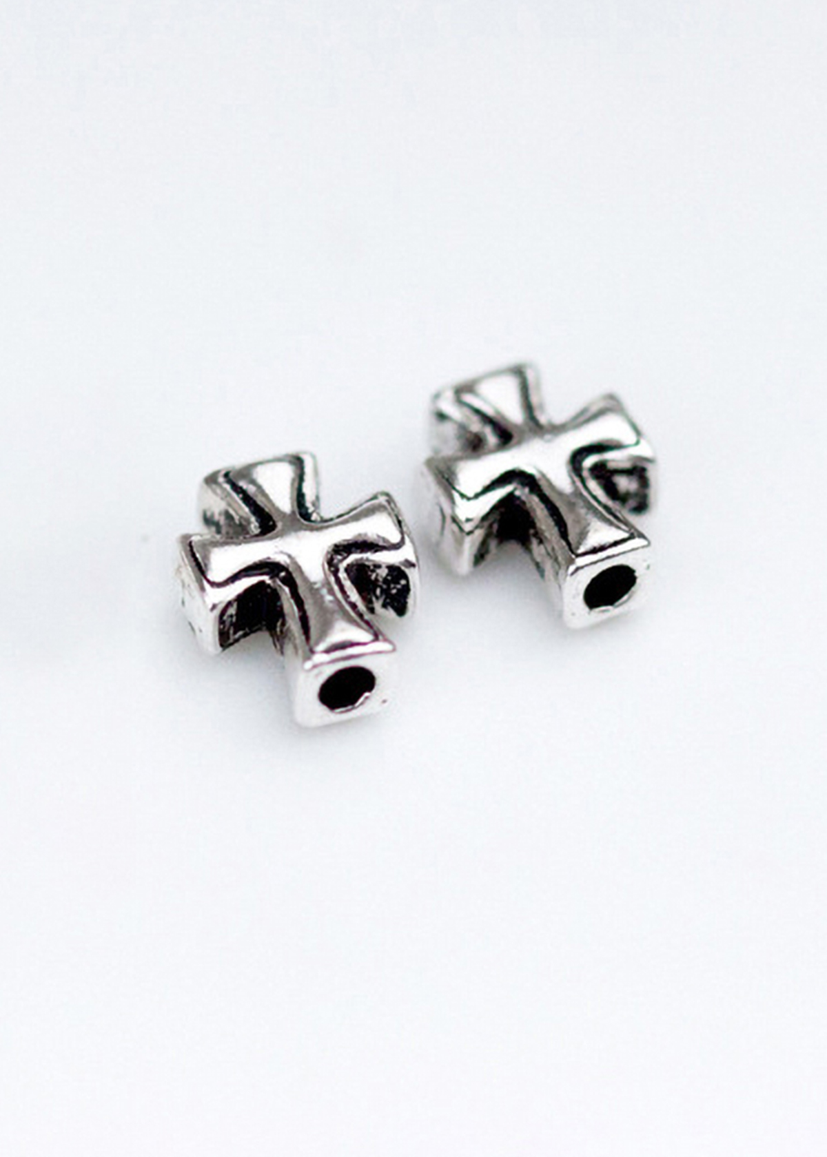 Combo 2 cái charm bạc thánh giá xỏ ngang kiểu 2 - Ngọc Quý Gemstones