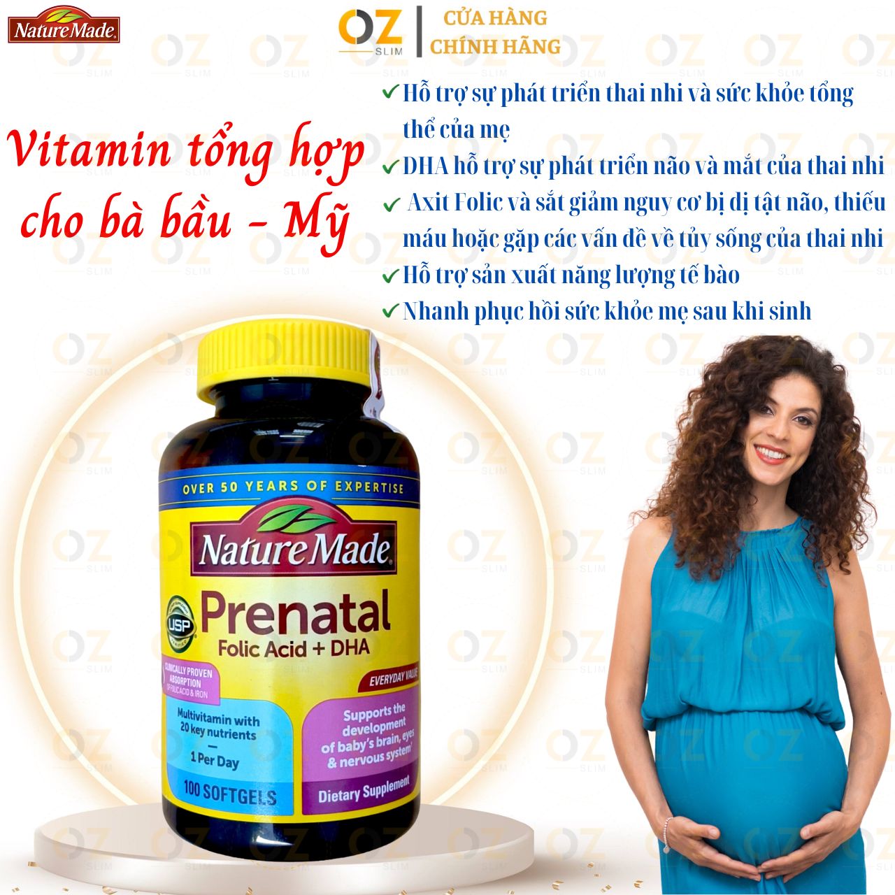 Vitamin tổng hợp + DHA bầu mỹ