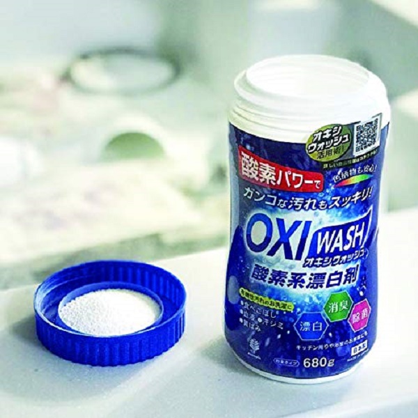 combo 01 túi hộp bột giặt tẩy đa năng oxy wash + 01 chai nước tẩy ố, khử mùi bồn cầu siêu đậm đặc 500ml - nội địa nhật bản 3