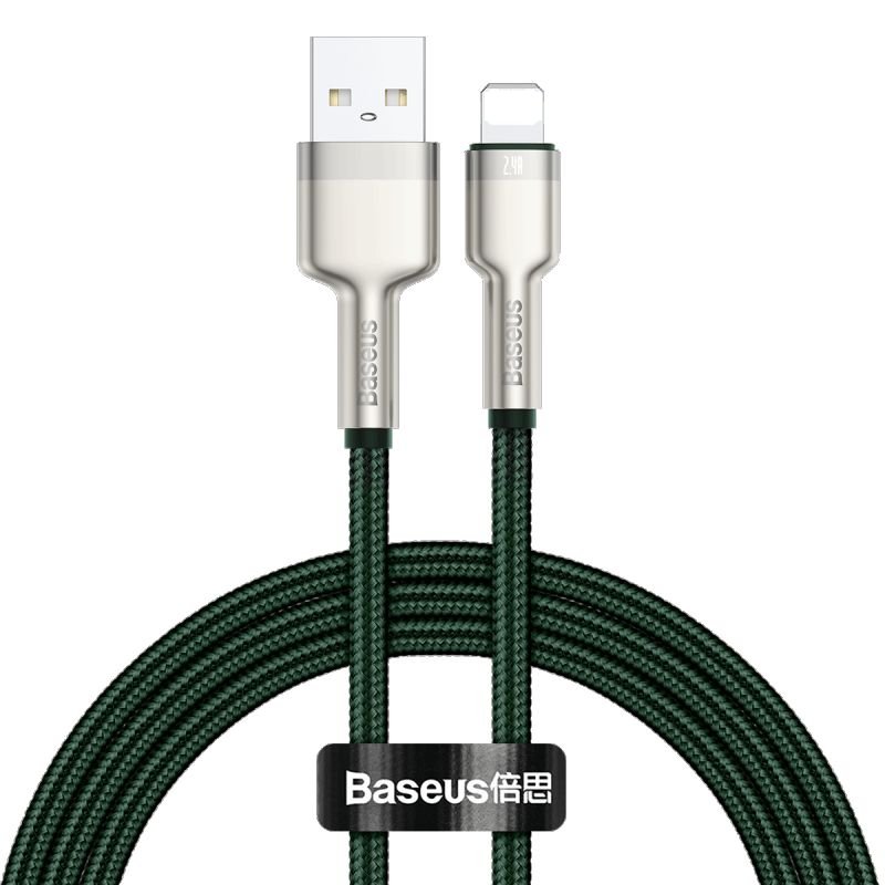 Cáp sạc nhanh Baseus Cafule Metal Series USB-IP CALJK  2.4A - hàng chính hãng