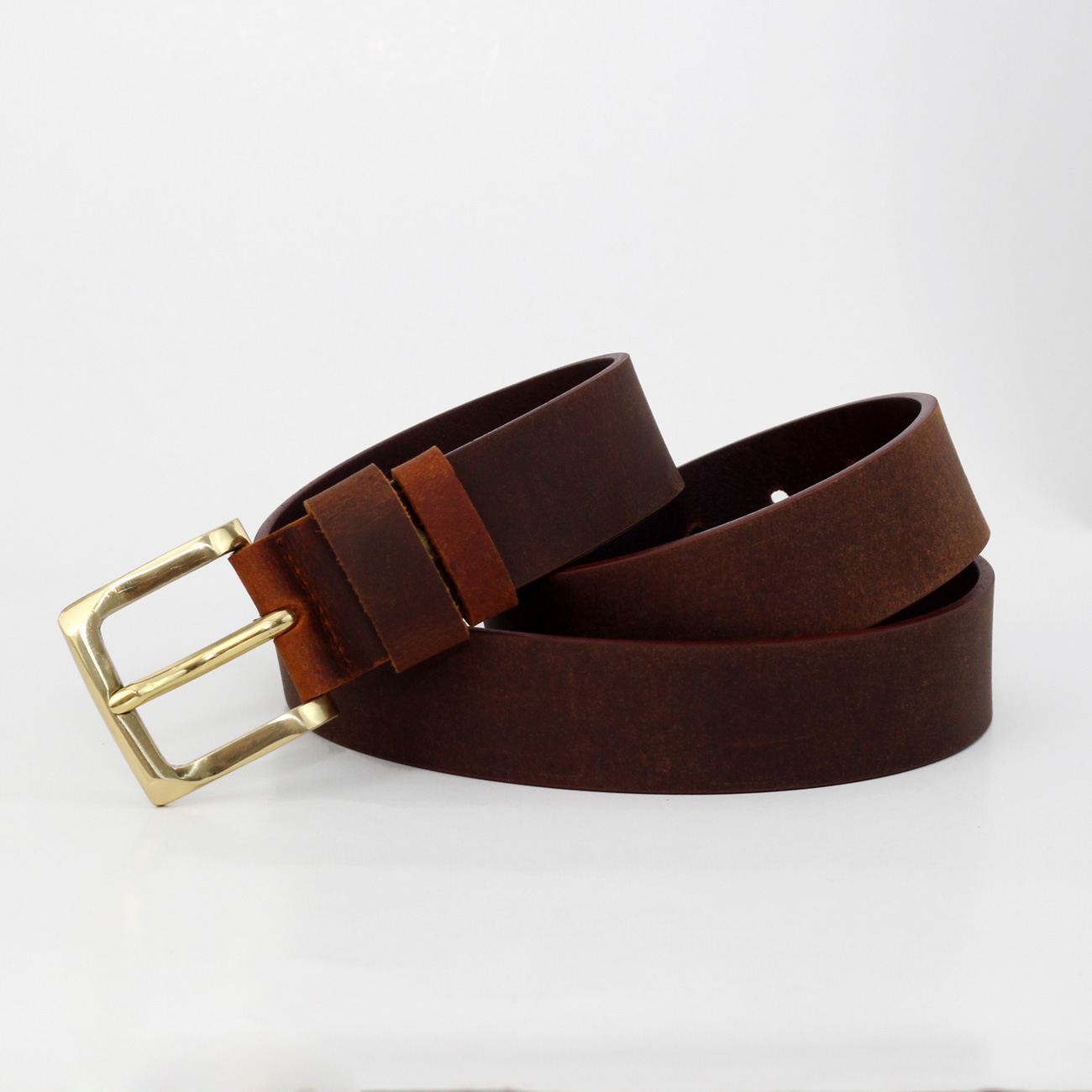 Thắt lưng nam da bò sáp khóa đồng  AT Leather S4K-03