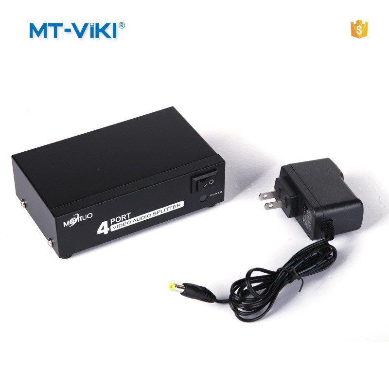 Bộ chia AV (Video & Audio) 1 ra 4 cổng MT-VIKI MT-104AV - Hàng Nhập Khẩu