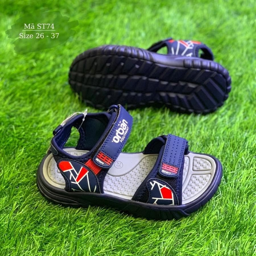 Sandal bé trai Việt Nam Xuất Khẩu - Xăng đan đi học cho bé trai học sinh nam tiểu trung học quai ngang nhẹ êm kháng khuẩn chống trơn trượt phong cách Hàn Quốc 3, 4, 5, 6, 7, 8, 9, 10, 12 tuổi ST74