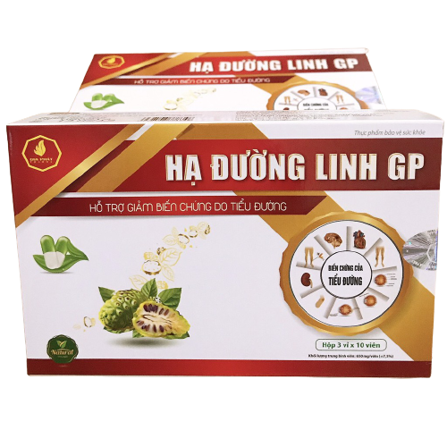 Viên Uống HẠ ĐƯỜNG Linh GP- Dùng Cho Người Tiểu Đường- Giảm Nguy Cơ Biến Chứng Bệnh Tiểu Đường ( Hộp 30 viên) 1