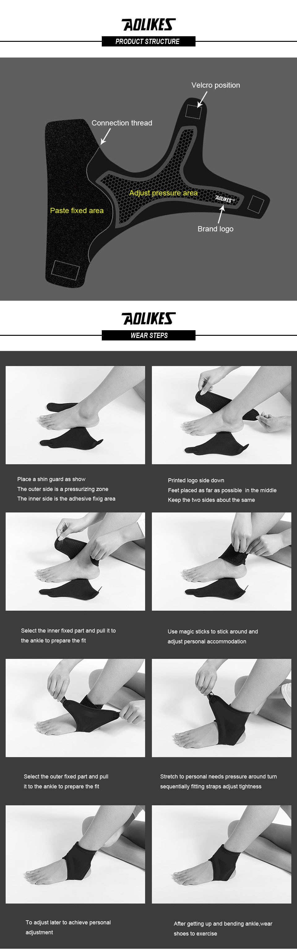 Băng quấn cổ chân bảo vệ mắt cá chân hỗ trợ chống lật cổ chân Sport ankle pads AOLIKES YE-7130