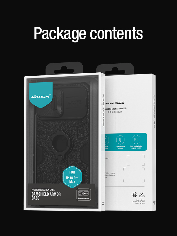 Ốp Lưng Nillkin CamShield Armor Cho iPhone 15 Pro / iPhone 15 Pro Max - Hàng Chính Hãng