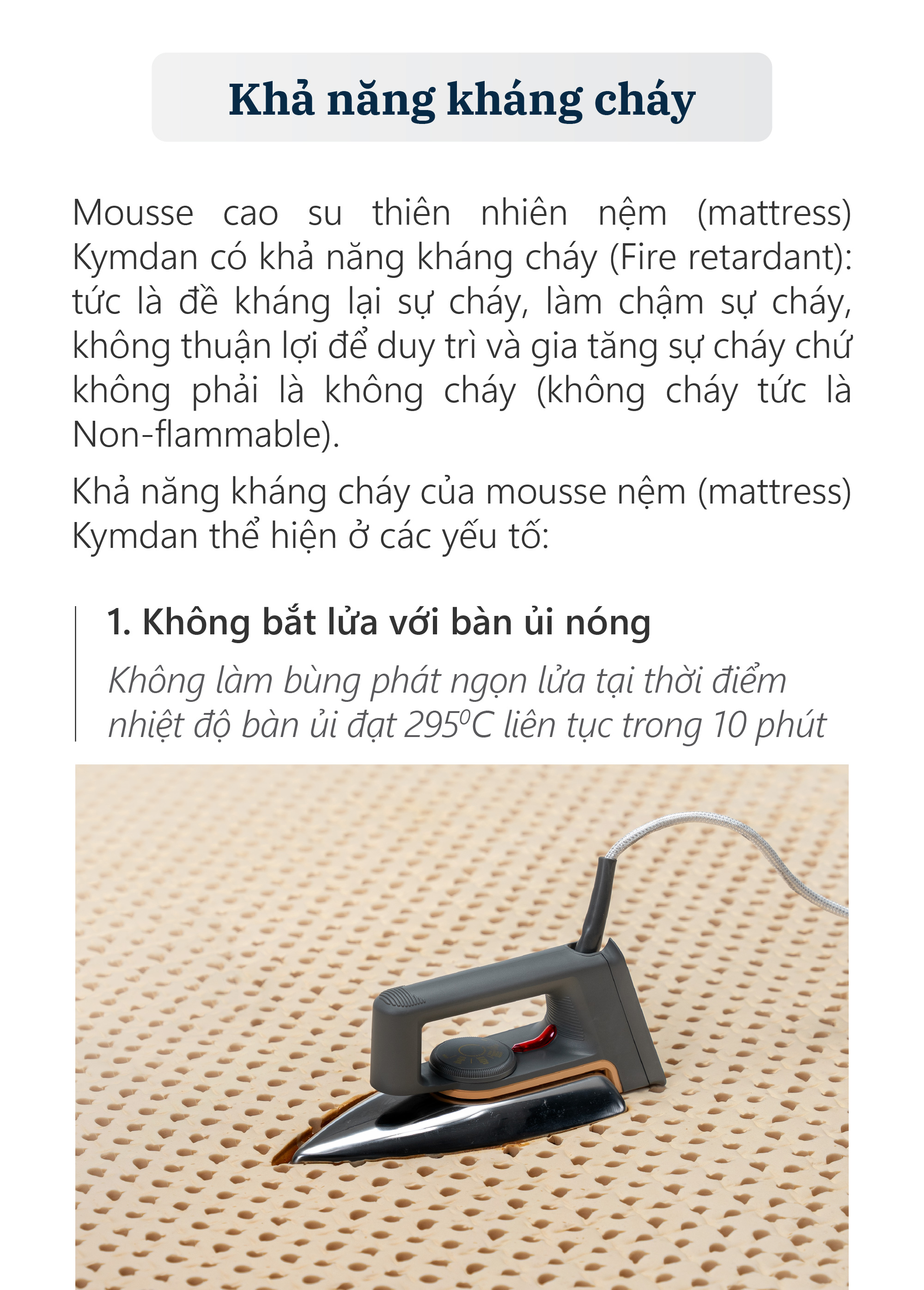 Nệm cao su thiên nhiên Kymdan Deluxe 140 x 200 x 10cm SFM