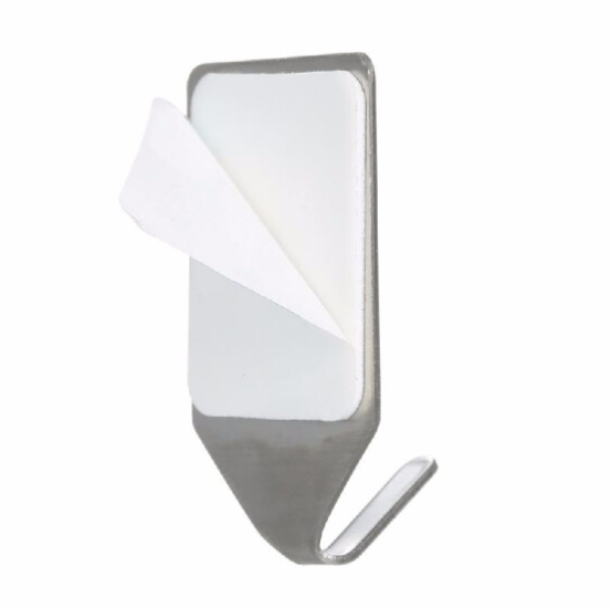 8pcs Adhesive Hook Stainless Steel Adhesive Hooks Strong Wall Hanger Waterproof Shower Towel Robe Loofah Rack Holder Wall Coat Key