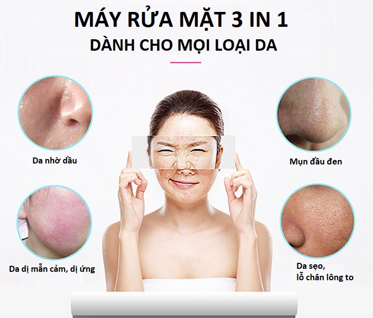máy rửa mặt và mát xa da mặt