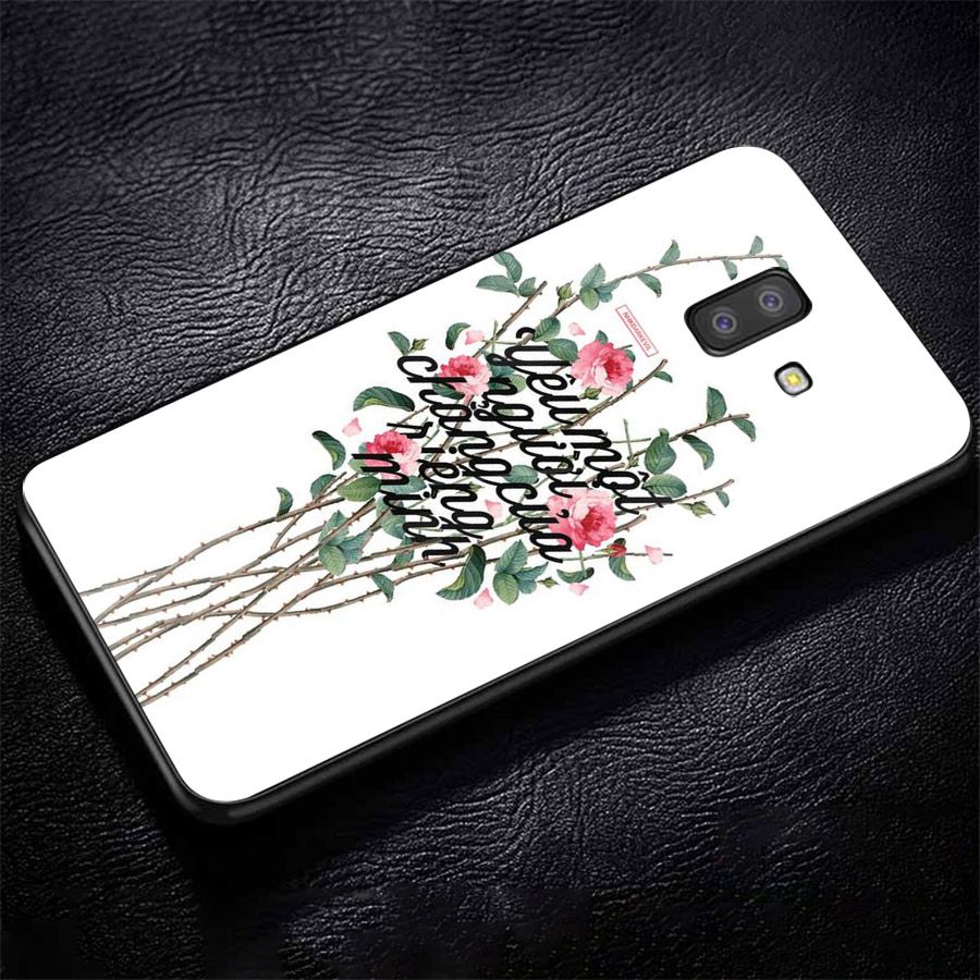 Ốp kính cường lực dành cho điện thoại Samsung Galaxy J4 - J6 - J6 PLUS/J6 PRIME - J8 - lời trích - tâm trạng - tam007