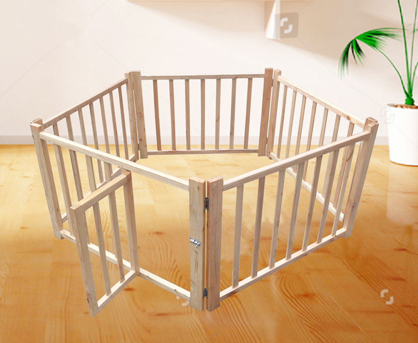 Cũi quây bằng gỗ cho bé