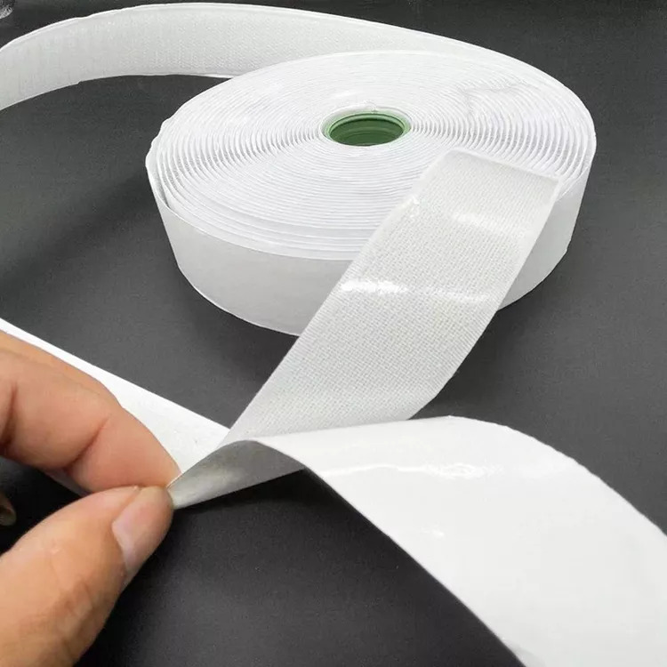 Miếng dán xé băng dính gai nhám có keo bản 2.5cm*5m, tách lẻ -(velcro tape/ khóa nhám)