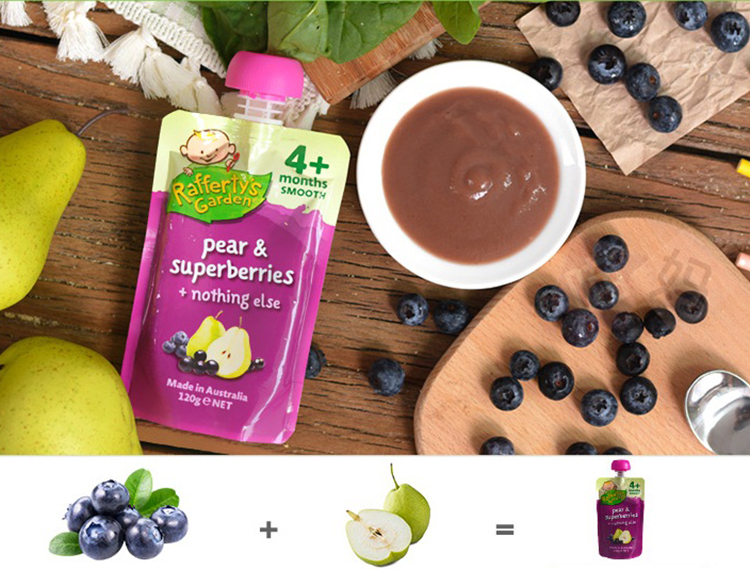 Dinh Dưỡng Xay Nhuyễn Rafferty'S Garden Lê - Các Loại Quả Mọng (120g)