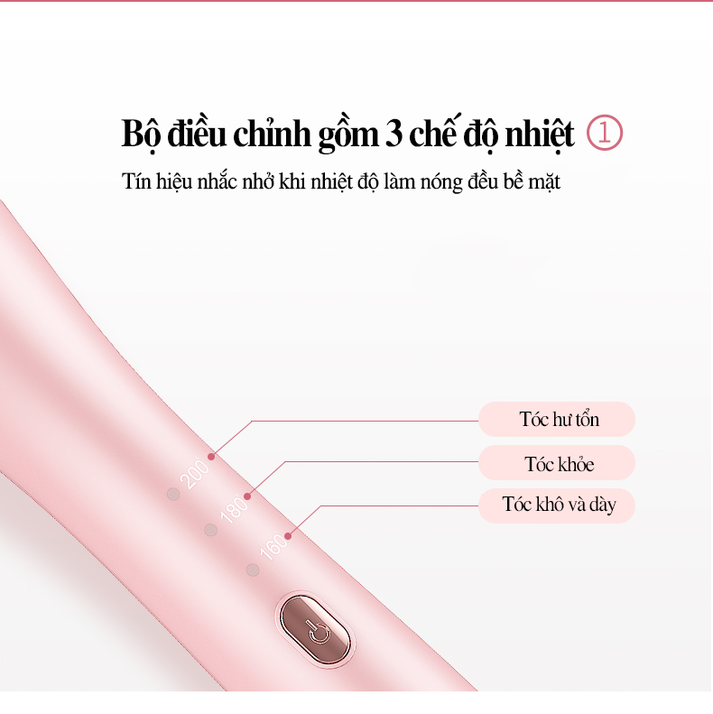 Máy Uốn Tóc Tự Động VIVID & VOGUE®️ VAV208-Nâng cấp, uốn xoăn sóng và uốn cụp 2In1 tích hợp âm thanh thông báo-Hàng chính hãng, Bảo hành 12 tháng 1 đổi 1