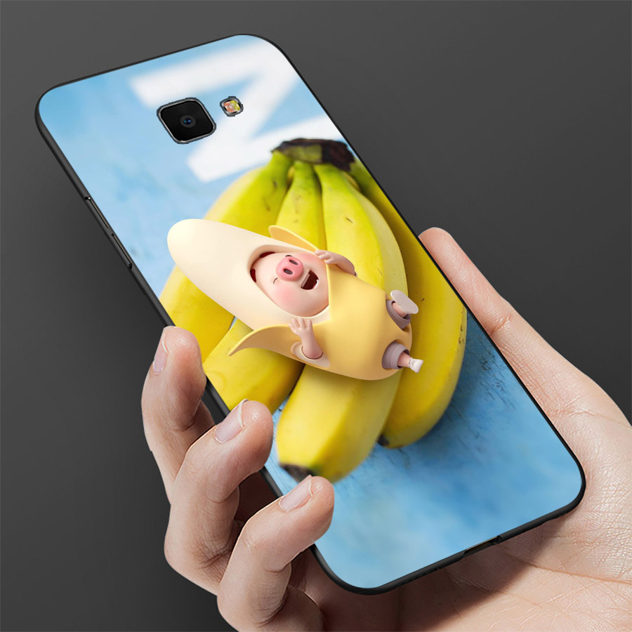 Ốp lưng cứng viền dẻo dành cho điện thoại Samsung Galaxy C9/C9 Pro - Heo Dễ Thương MS HDTDD053