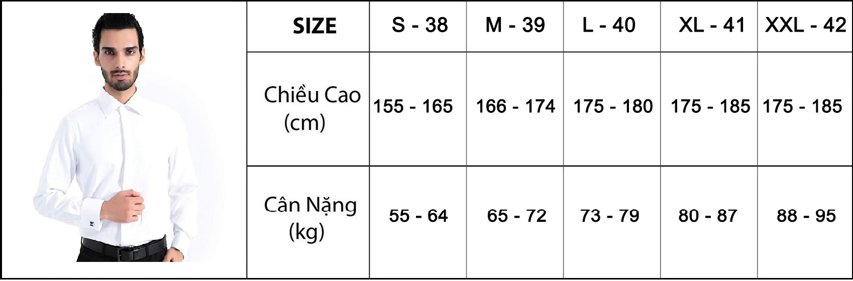 Áo sơ mi măng séc Keleisideng - Trắng