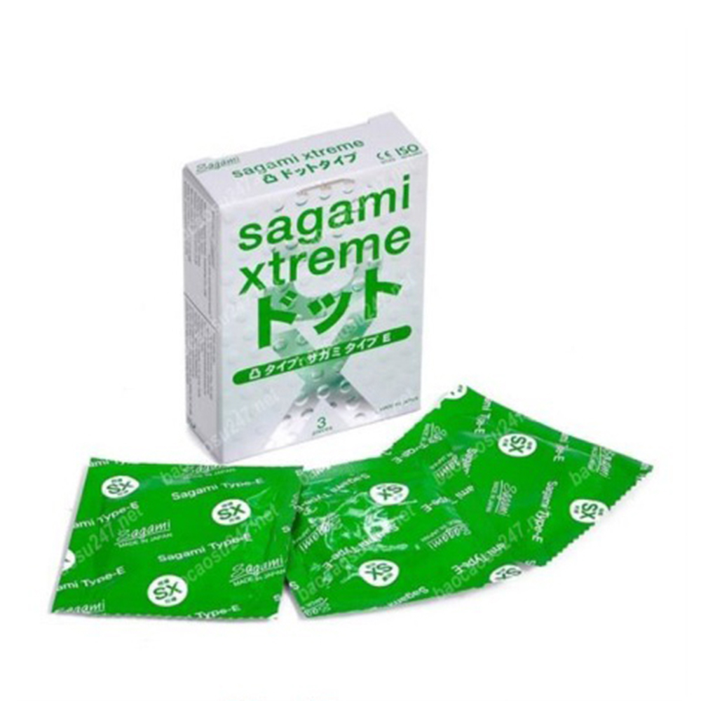 bao cao su có gai Sagami Xtreme White