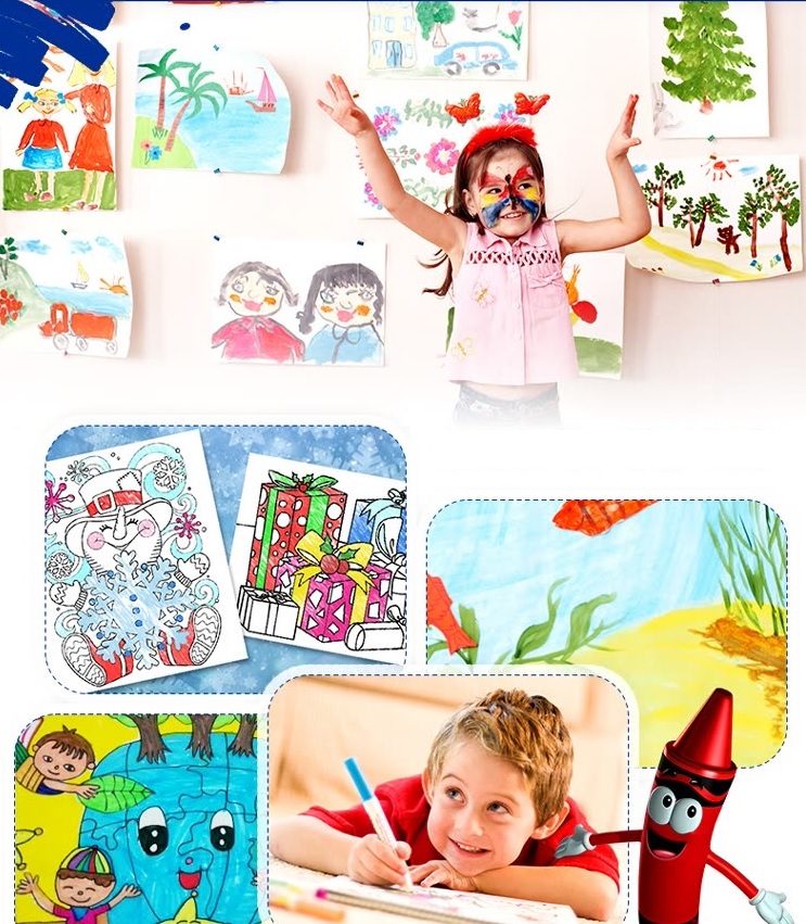 Crayola 20 colors washable thin rod watercolor pen children's painting color pen 58-8106