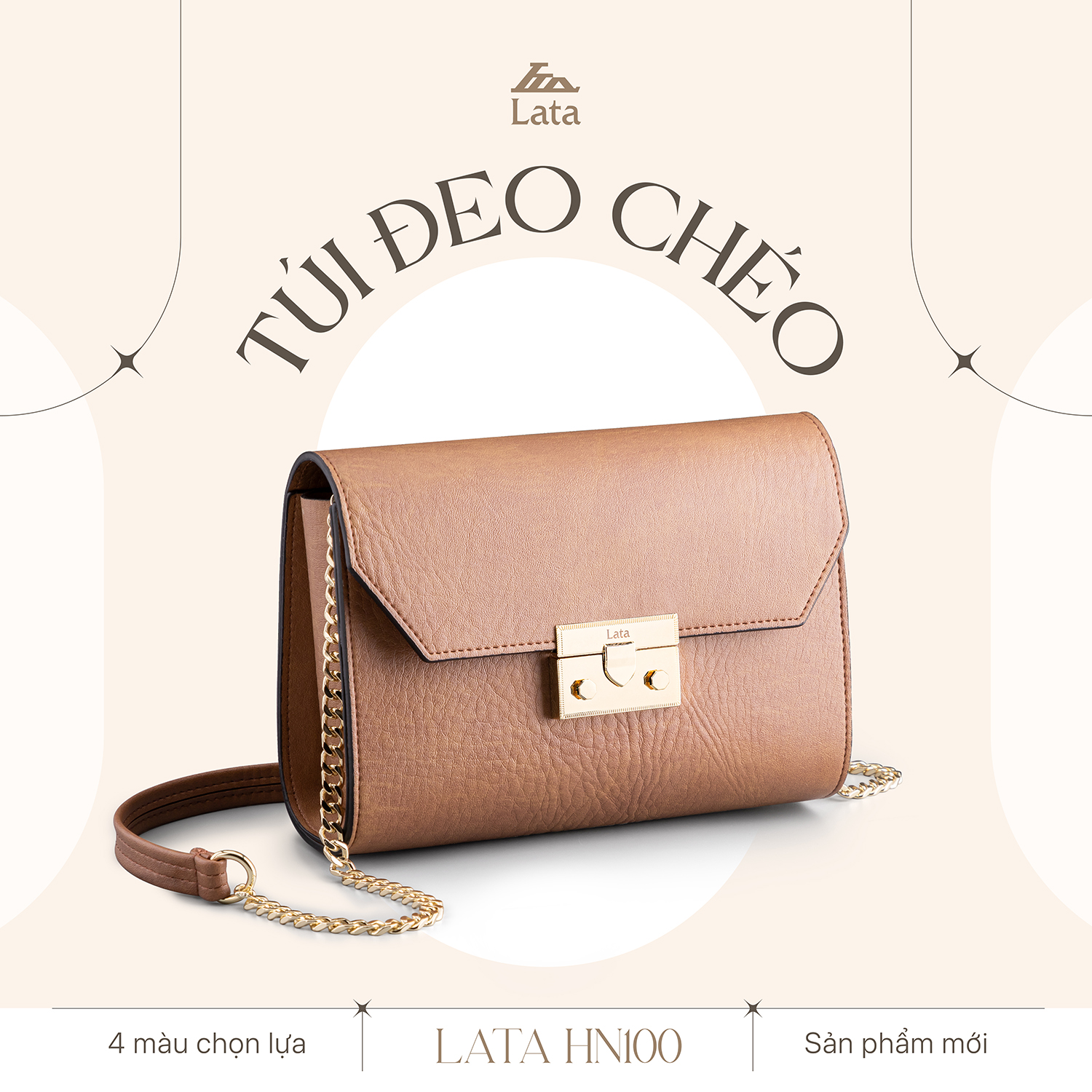 Túi Lata ( Thời trang nữ đi chơi size 20 - Túi đeo chéo da  HN100 )