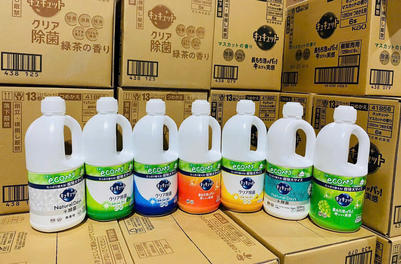 Nước rửa bát Kao 1380ml hương bưởi nội địa Nhật Bản