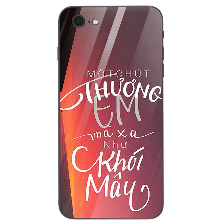 Ốp điện thoại kính cường lực cho máy iPhone 6 Plus/6s Plus - châm ngôn sống MS CNGON005