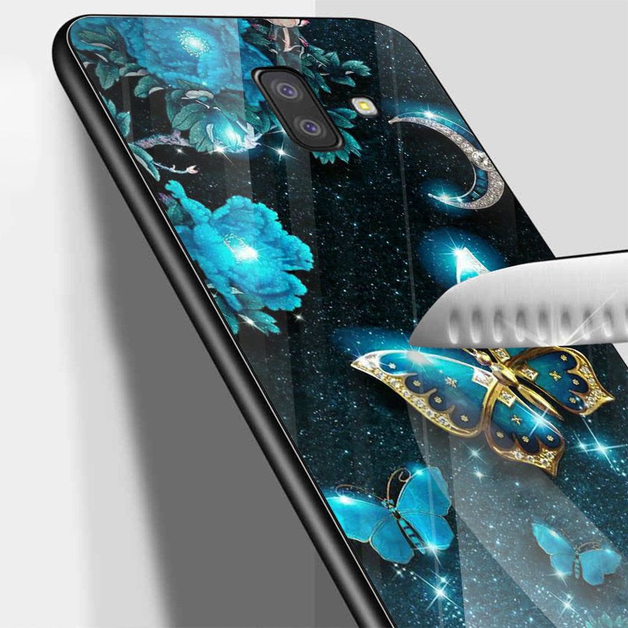 Ốp kính cường lực cho điện thoại Samsung Galaxy J4 - J6 - J6 PLUS - J6 PRIME - J8 - bướm đẹp MS ANH090