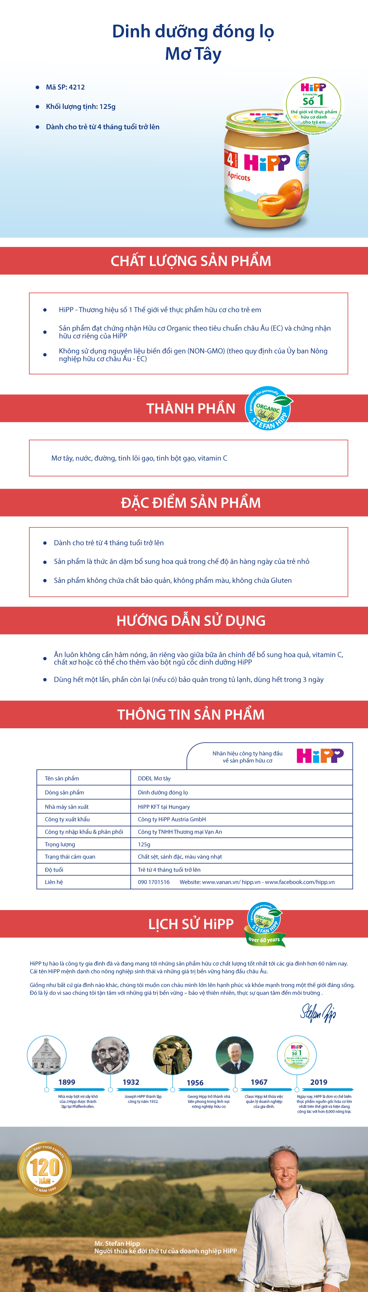 Dinh Dưỡng Đóng Lọ Mơ Tây HiPP 125g - 4212