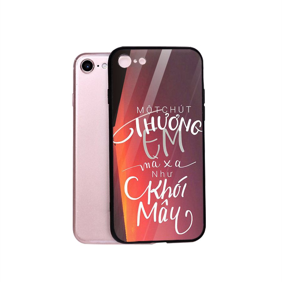 Ốp điện thoại kính cường lực cho máy iPhone 6 Plus/6s Plus - châm ngôn sống MS CNGON005