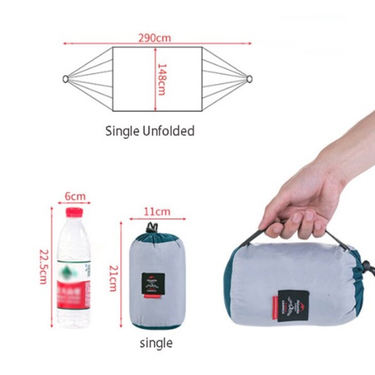 Võng Naturehike cắm trại du lịch dã ngoại võng dù xếp gọn đơn đôi Campoutvn A200