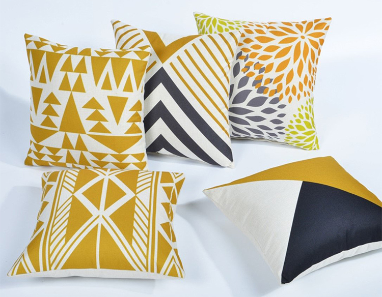 Gối Tựa Lưng Vỏ Gối Lanh Mẫu 3 Tam Giác