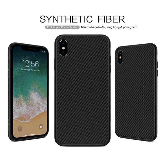 Ốp lưng iPhone Xs Max Nillkin sợi tổng hợp (Synthetic Fiber)