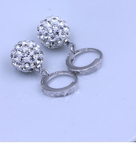 Bông tai nữ tòng teng siêu dễ thương đính đá zircon sang trọng, cườm giả ngọc 