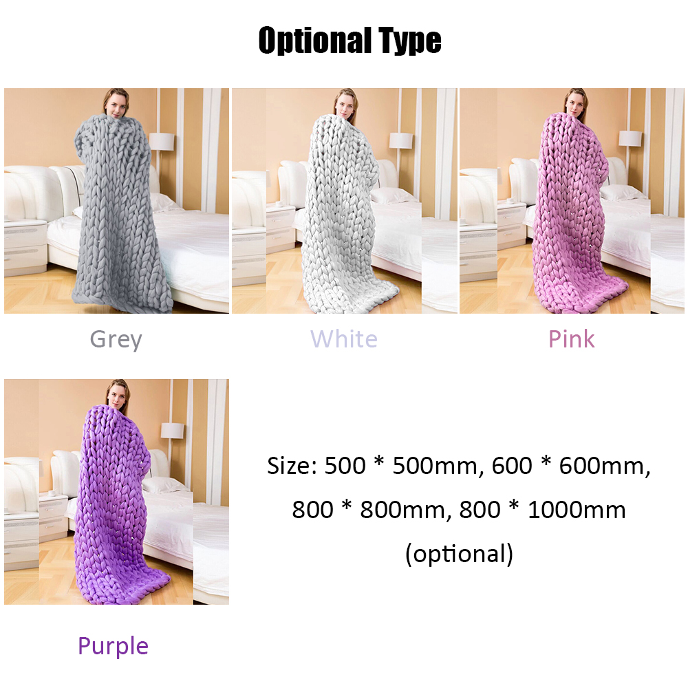 Chăn Len Sợi To Chunky Nhiều Màu