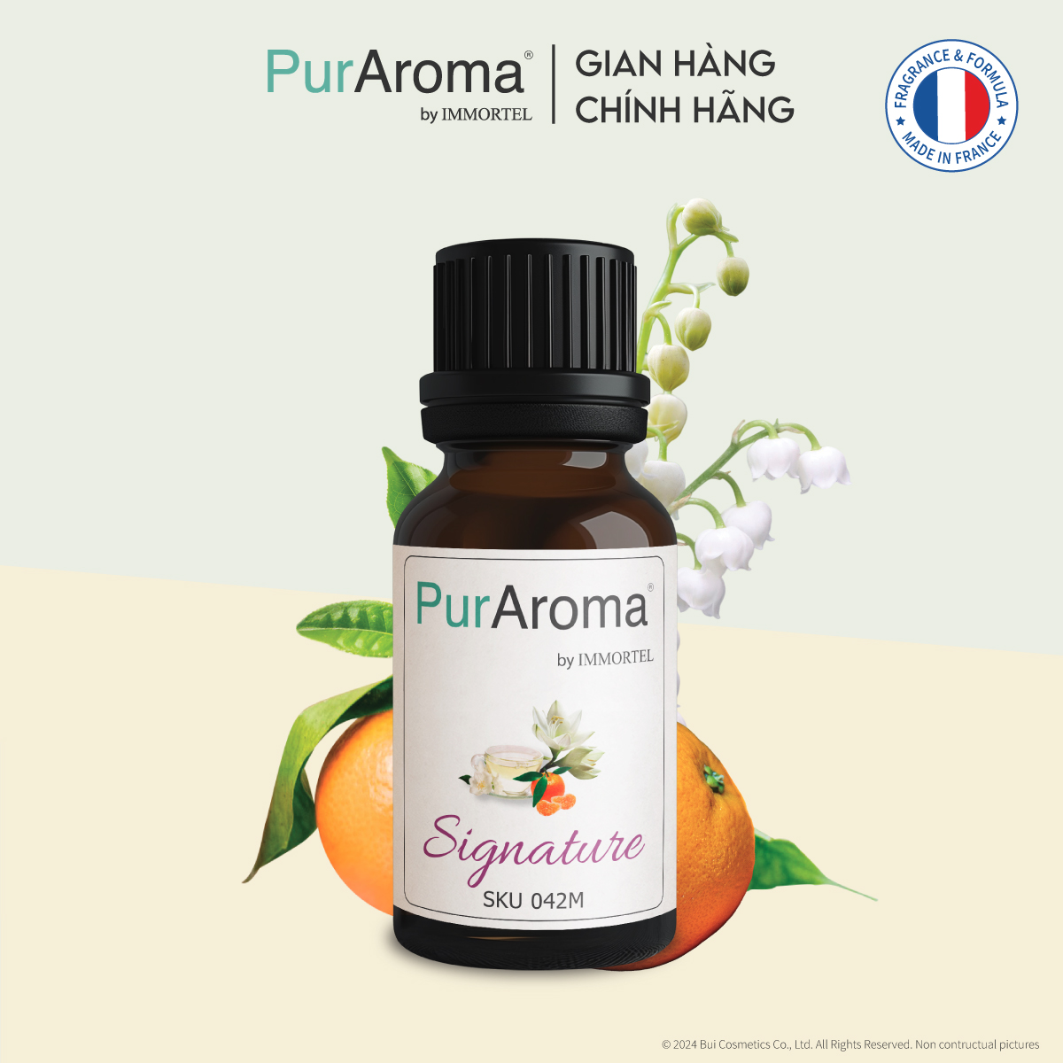 (18 mùi) Tinh dầu thiên nhiên nguyên chất PurAroma by IMMORTEL - 10mL - Chính hãng Pháp