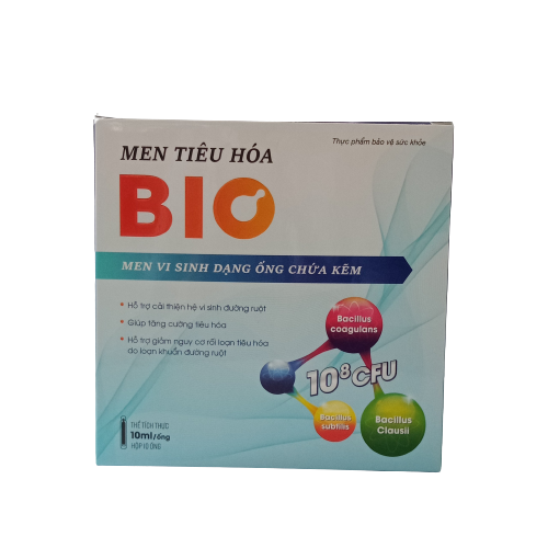 Men tiêu hóa BIO - Bố sung 2 tỷ lợi khuẩn và kẽm - Hỗ trợ cải thiện hệ vi sinh đường ruột, giúp tăng cường tiêu hóa - Hộp 10 ống x 10ml 1