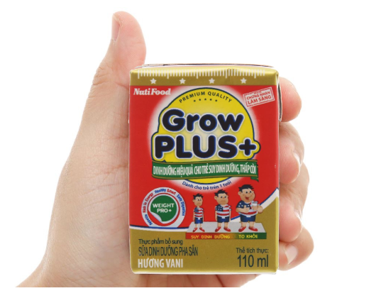 Thùng Sữa bột Pha Sẵn GrowPLUS+ Suy Dinh Dưỡng (đỏ) (48 hộp 110ml)